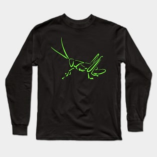 Green Grasshopper bug cricket Long Sleeve T-Shirt